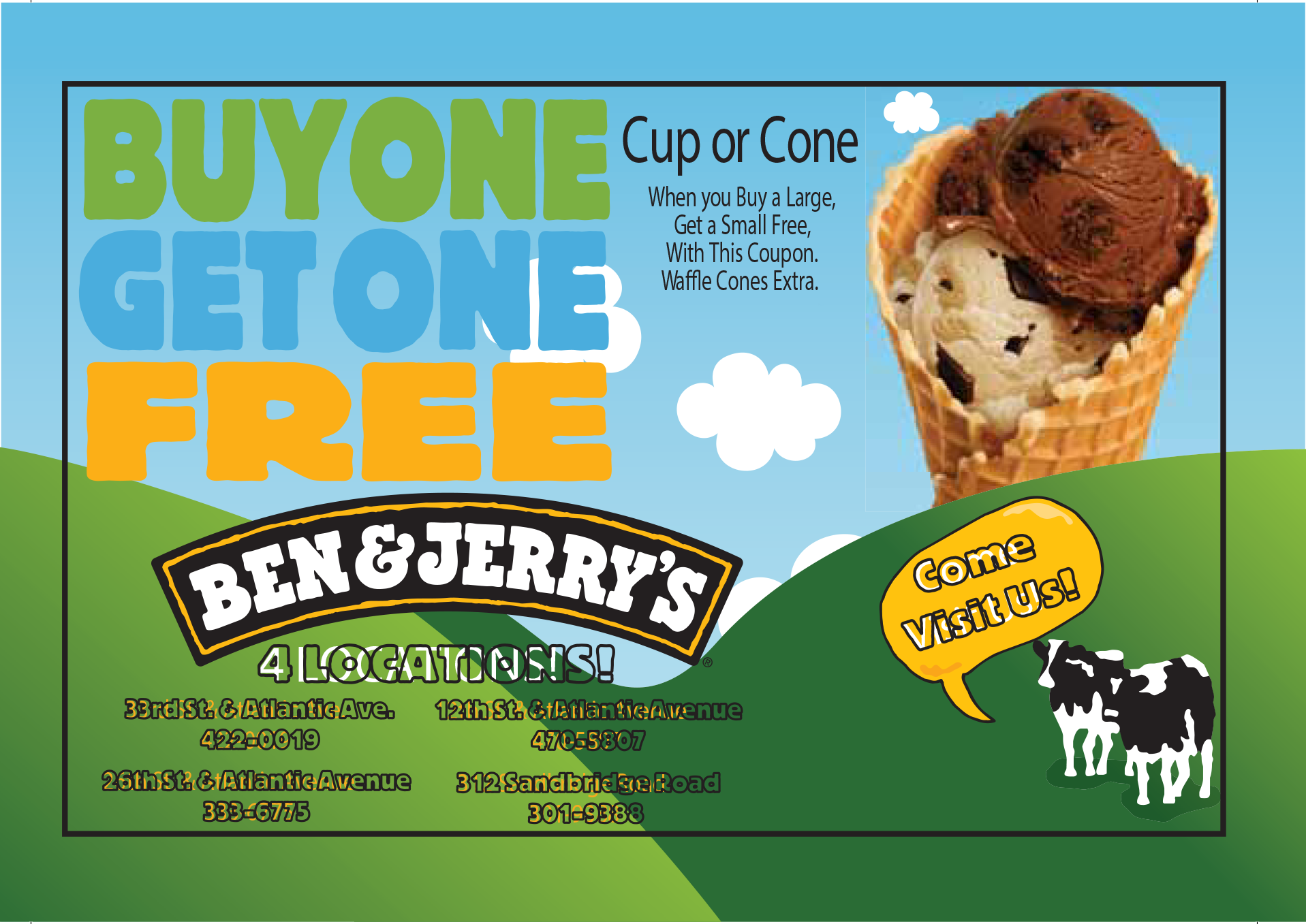 Ben and Jerry’s Deals Cherie's Bike & Blade Rentals